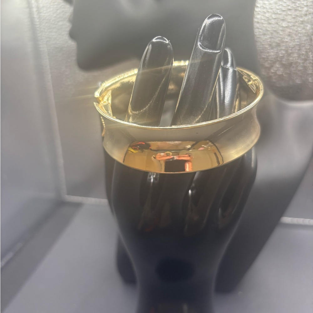 Gold Statement Cuff Bracelet - image 1